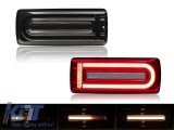 Set de stopuri LED dinamice de tuning potrivit pentru Mercedes G-Class W463 1999-2018 cu baza fumurie, stanga si dreapta Performance AutoTuning