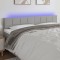 vidaXL Tăblie de pat cu LED, gri deschis, 180x5x78/88 cm, textil 3121626