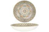 Rinart Farfurie ad&acirc;ncă - Celest - Porţelan - 25 cm (1200cc) - set de 6