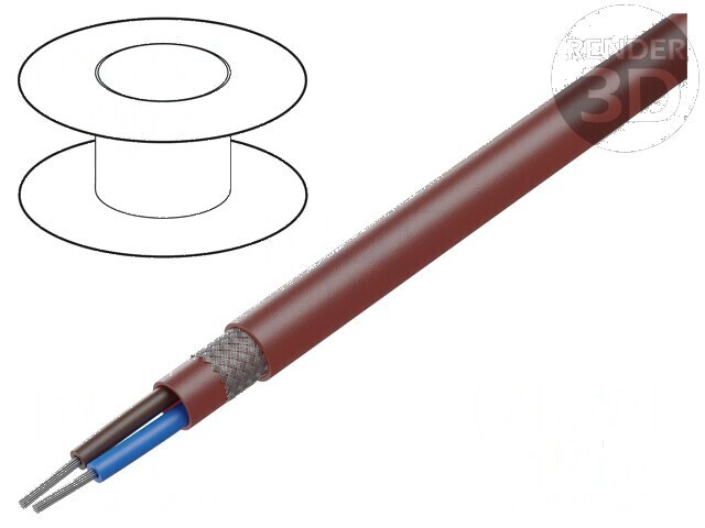Cablu siliconic maro-roșu 2x2,5mm2