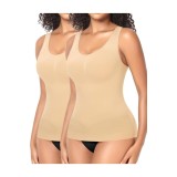 YARRCO Shape Tricou interior pentru femei, top fără m&acirc;neci modelant, control abdomen, lenjerie modelantă, top sport modelant, tricou modelant pentru f