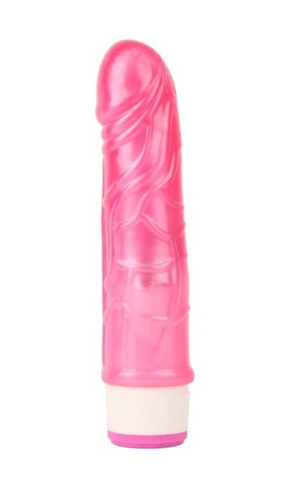 Vibrator Realist Stud Rod Multispeed, TPE, Roz, 17.5 cm