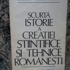 Scurta istorie a creatiei stiintifice si tehnice romanesti- I.M.Stefan E Nicolau