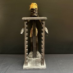 Suport CD din lemn sculptat, decor tradițional &ndash; Indonezia