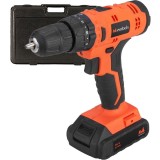 Evotools 680001 - Masina de gaurit si insurubat cu percutie cu 2 acumulatori Li-Ion 18 V 1.5 Ah 30 Nm led iluminare valiza plastic accesorii