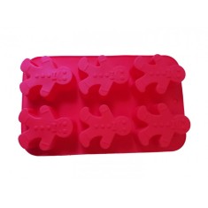 Forma silicon, Pentru turta dulce, 6 cavitati, Rosu, 25 cm, 349COF