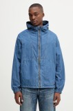 Tommy Jeans geacă jeans culoarea bleumarin, de tranziție, oversize, DM0DM21243