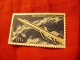 Timbru Gabon 1962 - Aviate- Racheta , 1 val. 85fr