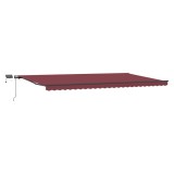 Cumpara ieftin Copertina manuala cu LED solar 6 x 3 m Burgundy 100% Polyester