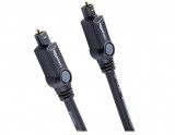 Amazon Basics Cablu audio digital din fibra optica Toslink, 1 metru, negru - RESIGILAT