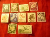 Serie Norfolk colonie britanica1960 Flori si Pasari - 11 valori ,urma sarniera