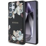 Husa pentru samsung galaxy s25 ultra - guess grained flowers magsafe - black