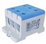 Clema terminala conexiune 1 pol albastra Cu-Al 6 gauri 16-95mm &sup2;, , , , , , , montare pe sina DIN 35mm 290A (Al) 320A ( Cu) cu surub imbus, Omu System