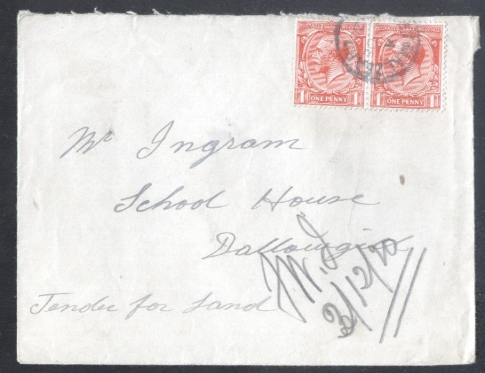 Great Britain 1920 Postal History Rare King George Cover D.431