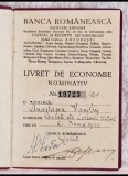Livret de economie nominativ - Banca Romaneasca 1946