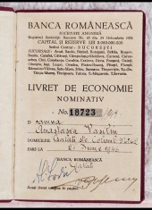 Livret de economie nominativ - Banca Romaneasca 1946