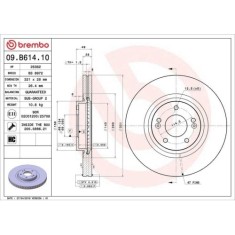Set disc frana Hyundai Grand Santa Fe 01.13-12.19, Santa Fe 2 (Cm) 01.05-03.15, Santa Fe 3 (Dm Dma) 09.12-12.18, Santa Fe 3 Box/Suv (Dm) 09.12-, Sant