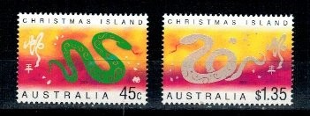 Christmas Island 2001 - Anul Nou Chinezesc, serie neuzata foto