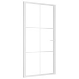 Usa de interior, 102,5x201,5 cm, alb, sticla ESG si aluminiu