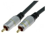 Cablu RCA Aurit Negru 5m, Prolink