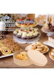 Set de 5 cutii rotunde cadou din carton cu capac pentru dulciuri de nuntă, biscuiți și cadouri mici, cutie de expediere 6.50 x 6.50 x 1.97 inch