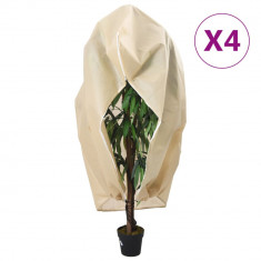 vidaXL Protecții fleece pentru plante, fermoar, 4 buc 70 g/m² 2,36x2 m