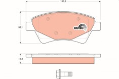 TRW GDB1597 COTEC set placute frana,frana disc
