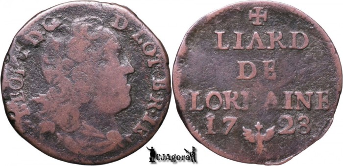 1728, Liard - Leopold I - Ducatul Lorenei (superioare) - var. fără punct