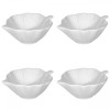 Set boluri, 4 piese, 120 ml, Portelan, Alb fildes