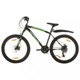 Bicicletă montană cu 21 viteze, roată 26 inci, negru, 46 cm