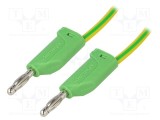 Cablu de măsurare SCH&Uuml;TZINGER 2m 70V DC 33V AC 16A cu soclu axial 4mm galben-verde