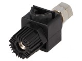 Soclu Banană 4mm Negru 60A 60VDC 64mm, CLIFF