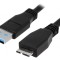 Cablu USB 3.0 A la Micro B 1m Negru