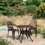 Gossi set mobilier bistro, 3 piese, bronz, aluminiu turnat