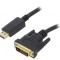 Cablu DisplayPort la DVI-D 1.8m Negru