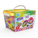 Set creatie argila usoara pentru modelaj 42 culori Air Clay Lovin Donuts Box, 1 bucata, Oktoclay