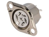 Soclu DIN 6 pini argintat 34V 2A pentru lipire