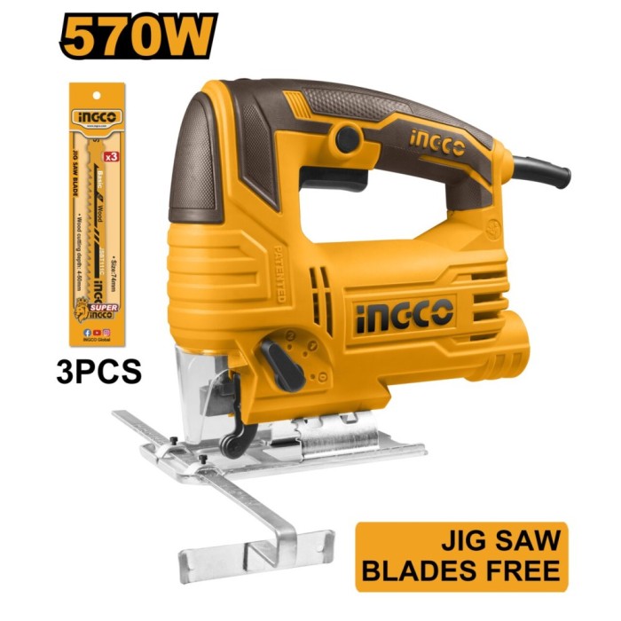Fierastrau pendular 570 w, pentru taieturi curbe si precise - Ingco JS57028