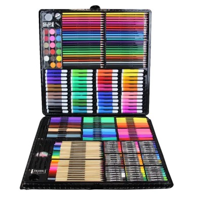 Set de pictura si desen pentru copii WePro Store, 258 piese, Negru, 3 ani + foto