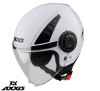 Casca pentru scuter - motocicleta Axxis model Metro S A0 alb lucios (open face) &ndash; omologare noua ECE 22.06 &ndash; tip viziera: MT-V-26B S (55/56cm)