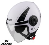 Casca pentru scuter - motocicleta Axxis model Metro S A0 alb lucios (open face) &ndash; omologare noua ECE 22.06 &ndash; tip viziera: MT-V-26B XL (61/62cm)