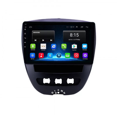Navigatie Auto Multimedia cu GPS Peugeot 107 (2005 - 2015), Android, Display 9 inch, 2GB RAM +32 GB ROM, Internet, 4G, Aplicatii, Waze, Wi-Fi, USB, Bl foto