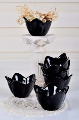 Set boluri pentru aperitive, Negru, 28x17x28 cm foto