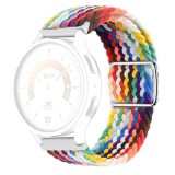 Curea textila pentru Huawei Watch GT Runner 2, Telescoape QR, 22mm, Rainbow Strap