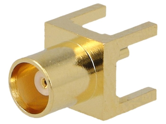 Conector MCX mamă drept 50&Omega; aurit