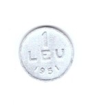 Moneda 1 leu 1951, stare buna, curata