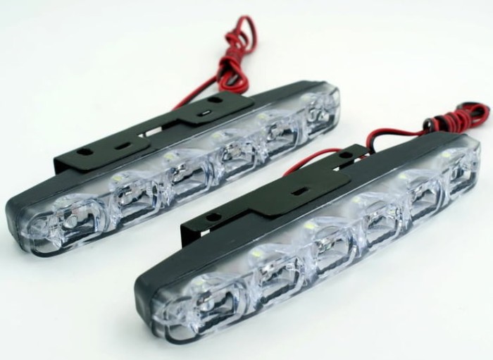 Lumini de zi DRL COB P6S 12V lumina alba