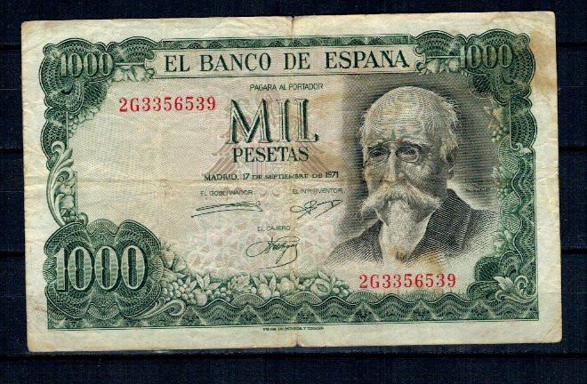 Spania 1971 - 1000 pesetas, circulata