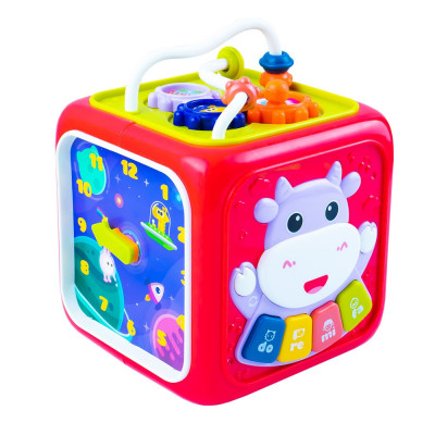 Cub interactiv cu melodii pentru bebelusi 6 in 1, 7Toys foto