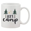 Cana alba personalizata &#039;Let&#039;s camp&#039;, ceramica, INOVATIX&reg;. 330 ml